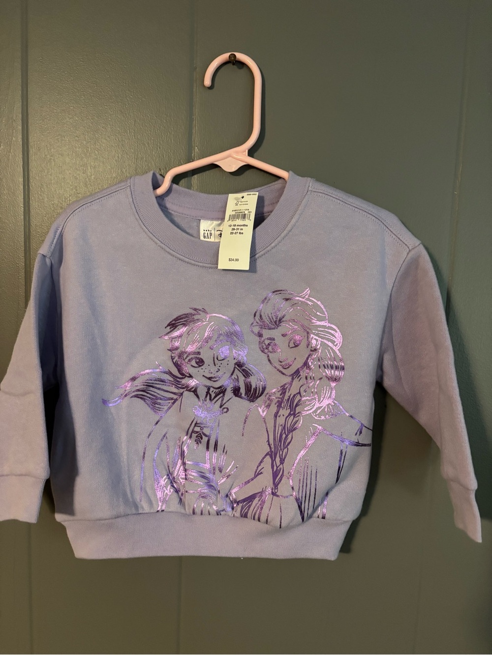 GAP Lavender Girls' Frozen Foil Graphic Sweatshirt